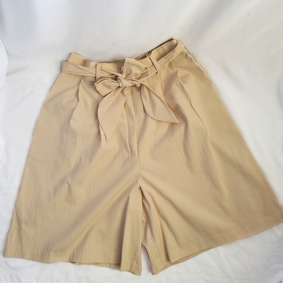 HIGH WAISTED Vintage Flowy neutral shorts Med Tall - Picture 1 of 9